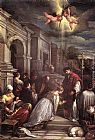 St Valentine Baptizing St Lucilla by Jacopo Bassano